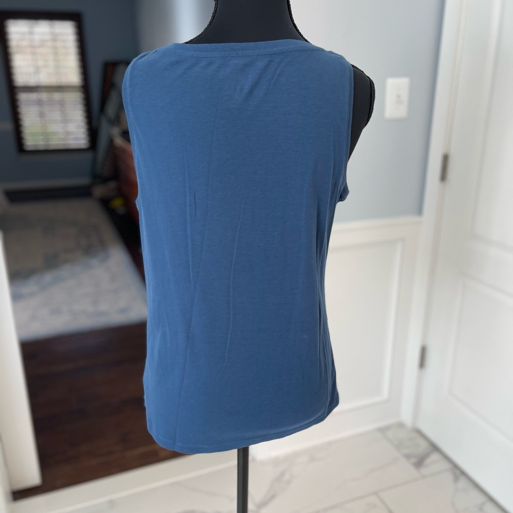 Talbots Blue Tank Top Classic Style - Picture 3 of 5
